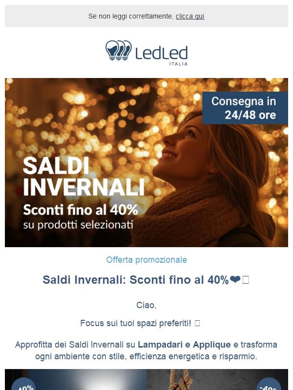 ! 🌟 Saldi su Lampadari e Applique fino al -40%!
