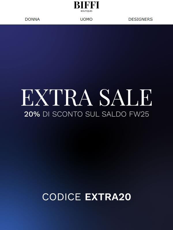 EXTRA20 | Un boost per i tuoi saldi FW25