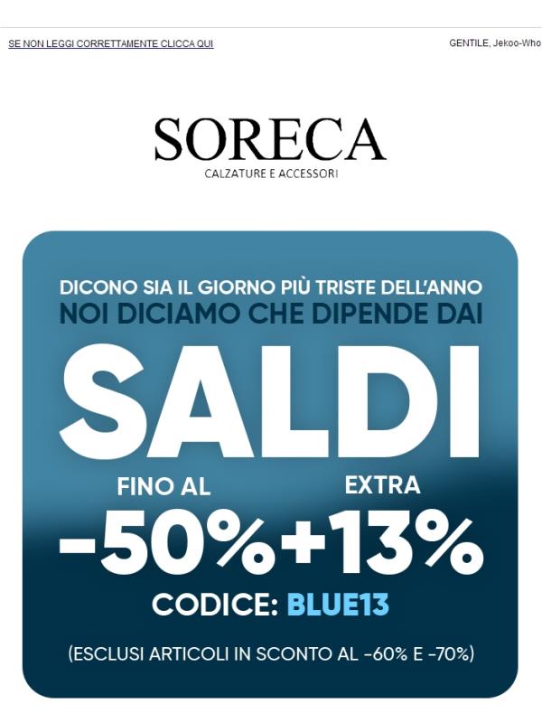Blue Monday? No, se ci sono i Saldi!