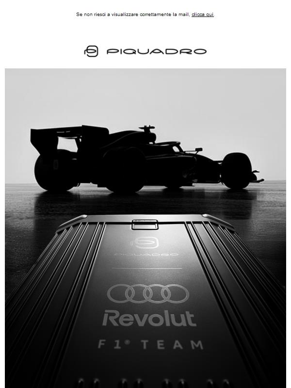 Piquadro x Audi Revolut F1® Team — Official Luxury Luggage Partner