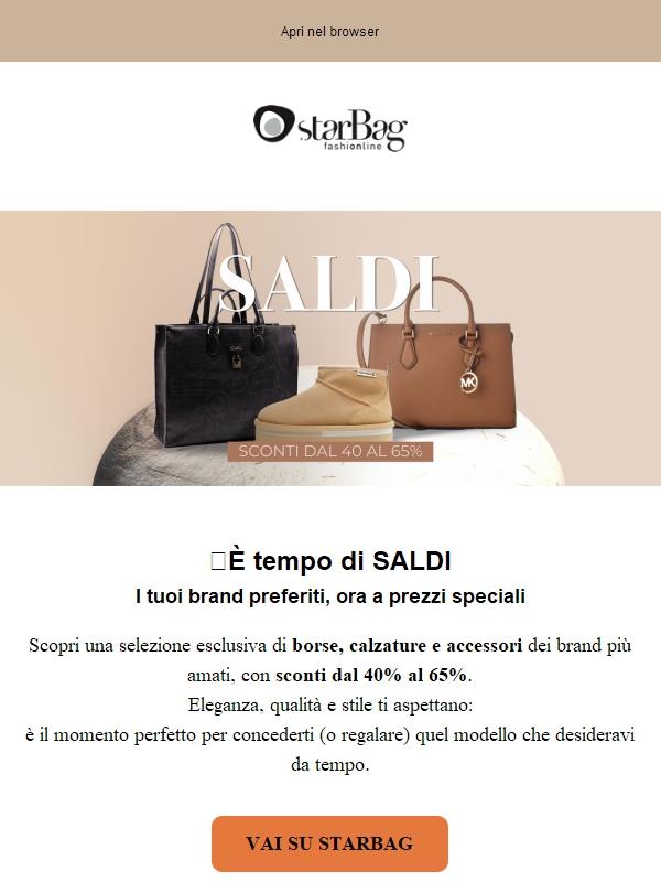 👜 SALDI STARBAG: sconti fino al 65% sui grandi brand