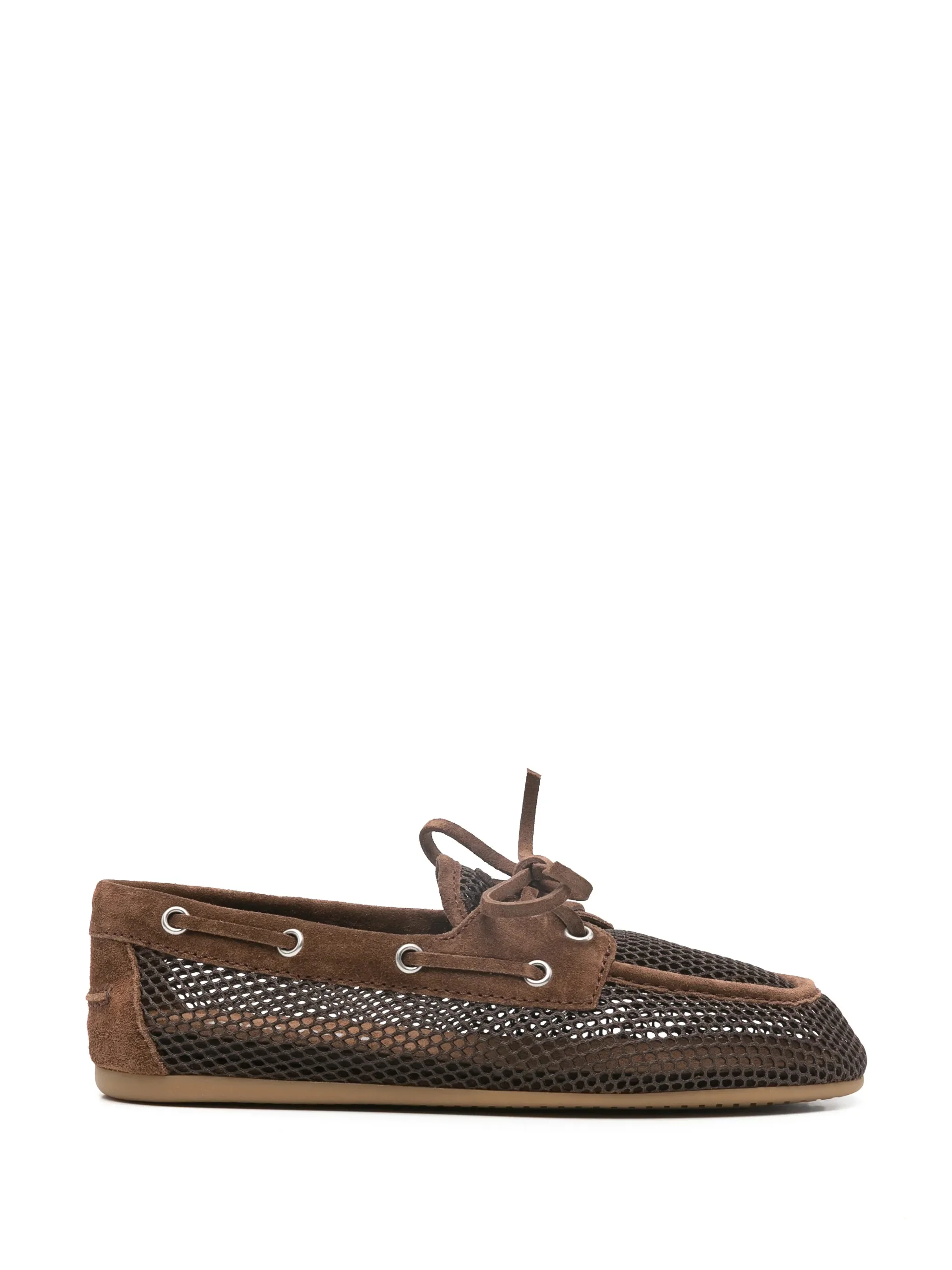 Image of Miu Miu Eyelet Tie Loafers