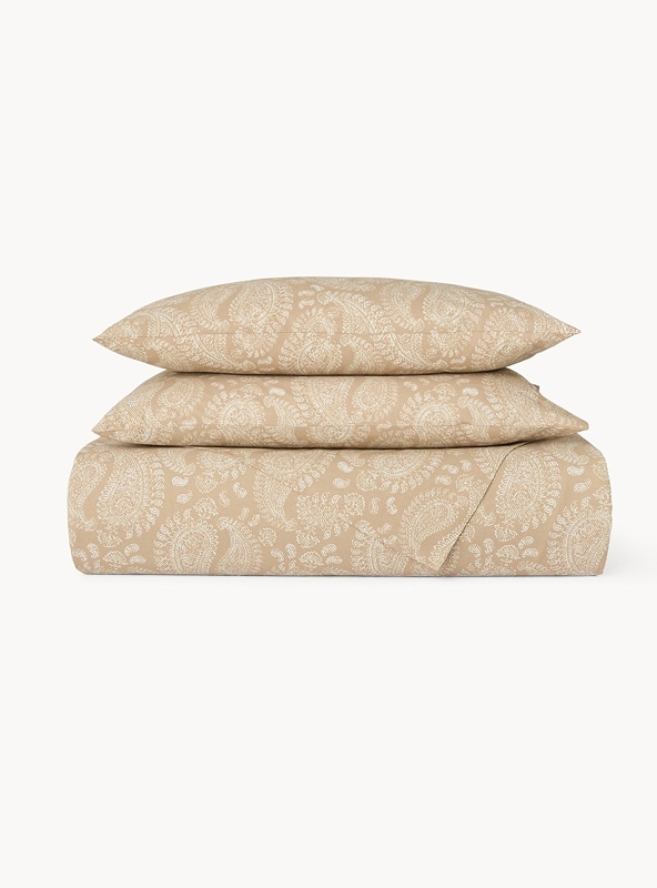 Parure copripiumino in cotone percalle fantasia paisley