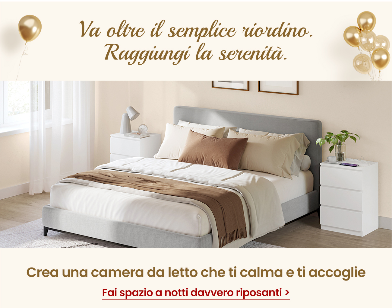 Crea una camera da letto che ti calma e ti accoglie
