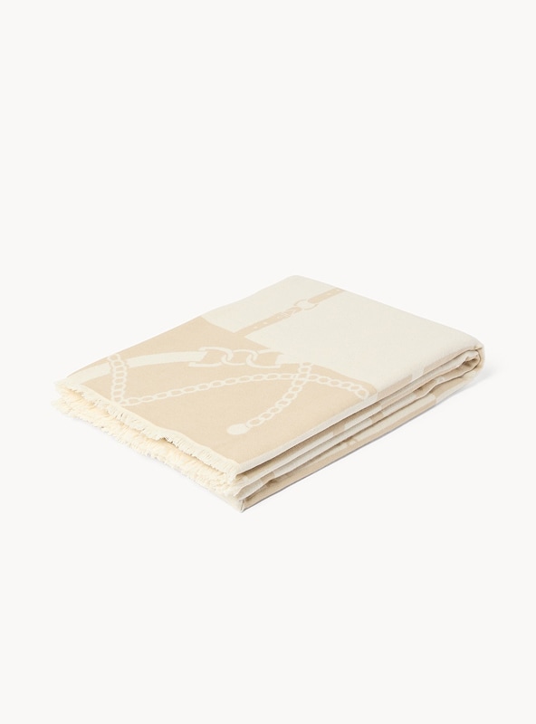 Plaid in cotone cardato fantasia corde