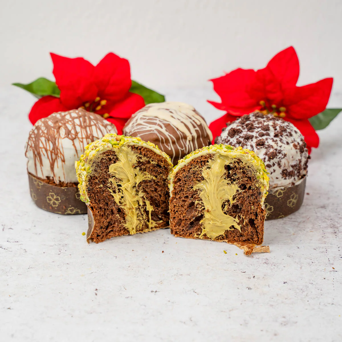 Image of Panettoncino artigianale al cioccolato e pistacchio ciokopistacchio 150g