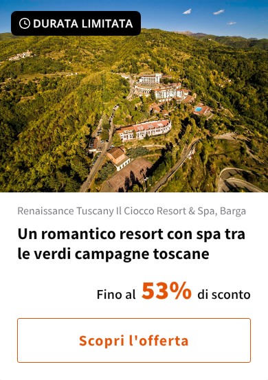 Un romantico resort con spa tra le verdi campagne toscane