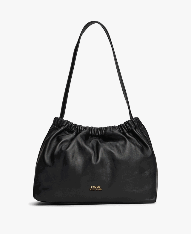 Borsa in pelle morbida con logo