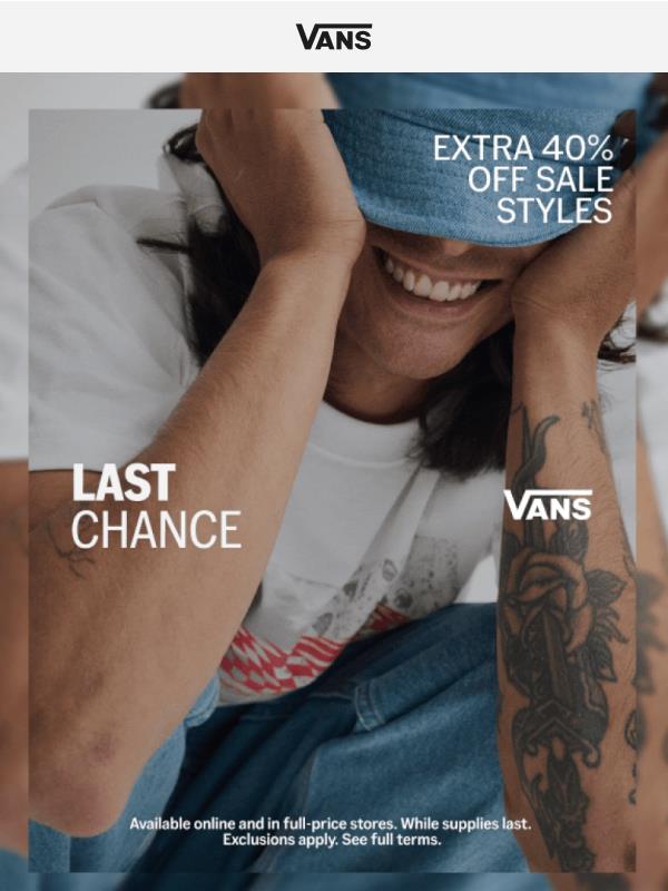 Last chance: Extra 40% off sale styles