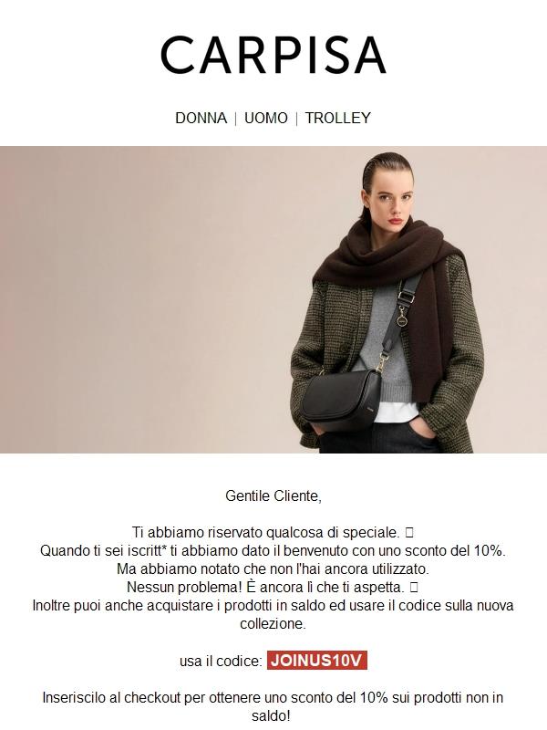 Il tuo regalo di benvenuto è ancora qui 🎁