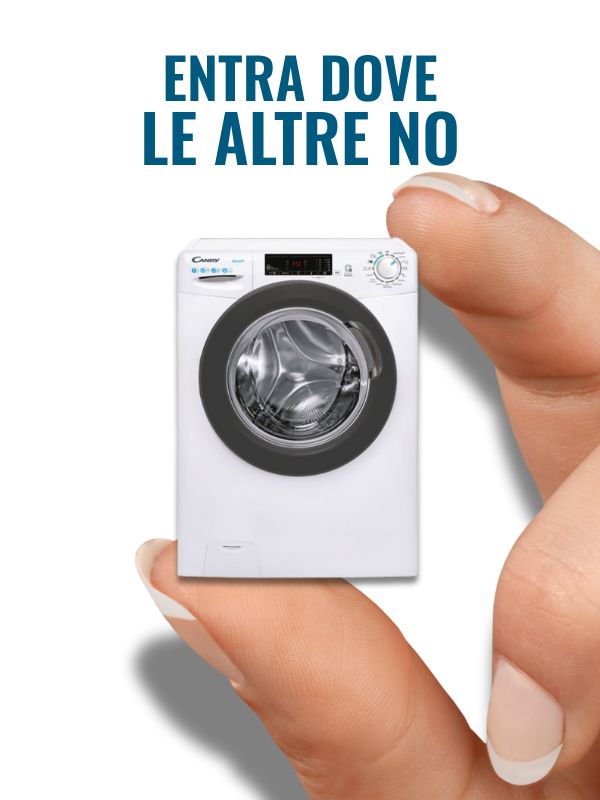 CANDY Lavatrice Slim CSS41272DWSE-11 Capacità  7 Kg Classe Energetica C Profondità  45 Cm 1200 Giri Motore AC