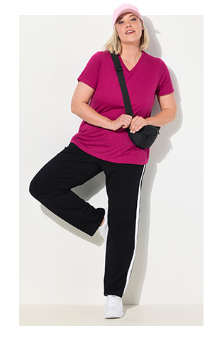 Maglia funzionale con scollo a V, mezze maniche e finissaggio antibatterico