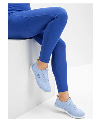 Sneaker slip-on Skechers con soletta sostituibile e larghezza H