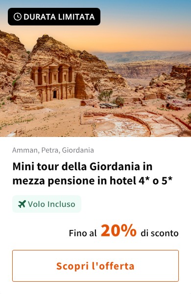 Mini tour della Giordania in mezza pensione in hotel 4* o 5*