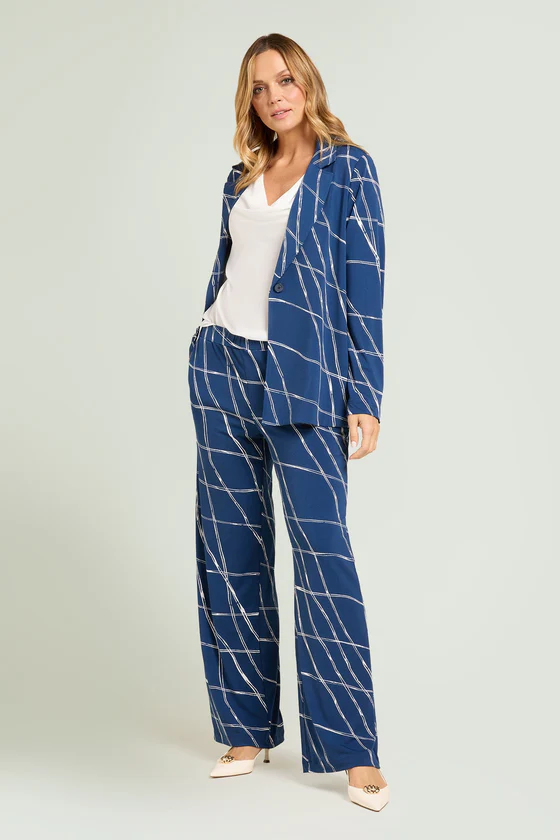 PANTALONI PULL-ON IN JERSEY STAMPATO