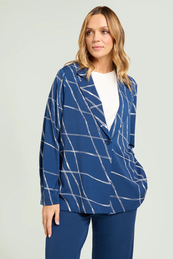 GIACCA IN JERSEY STAMPATO