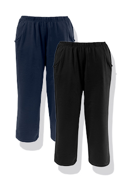 Pantaloni sportivi a 7/8 con taglio della gamba dritto e cintura elastica