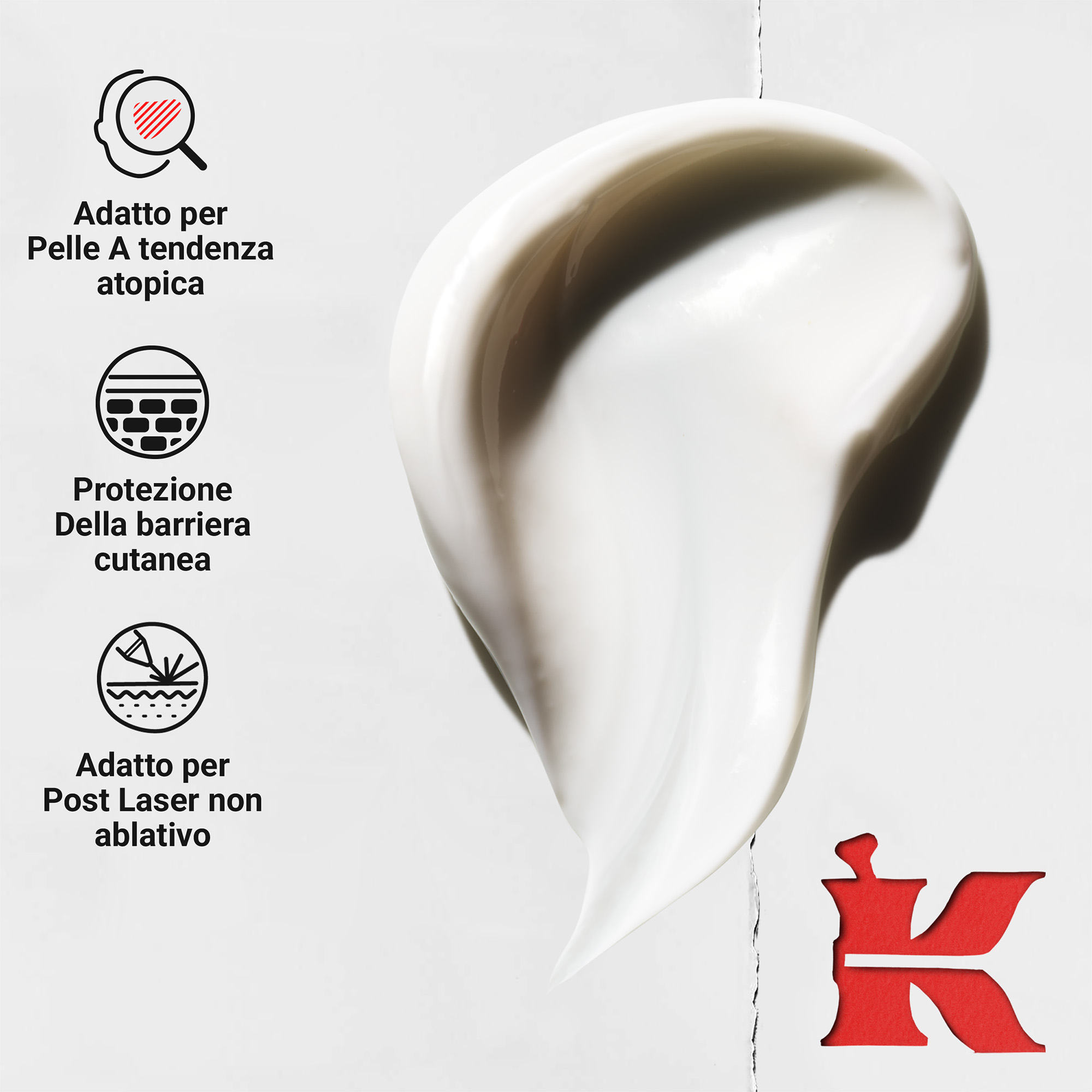 Flacone di Ultra Pure High-Potency Serum 9,8% Acido Glicolico Kiehl&rsquo;s su sfondo ghiacciato. Siero viso esfoliante ad alta concentrazione per migliorare la texture della pelle.