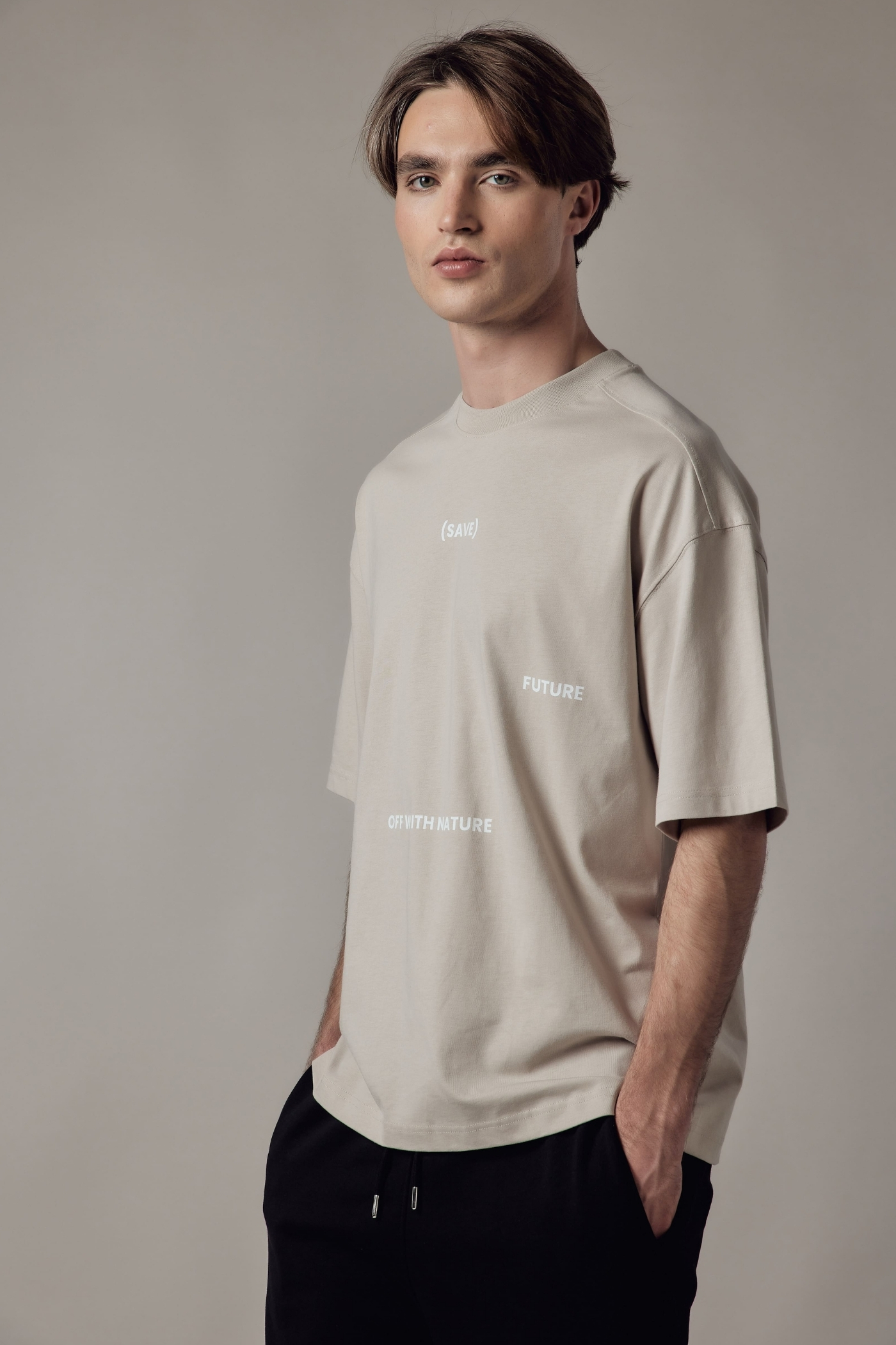 T-Shirt Loose Fit Unisex Beige