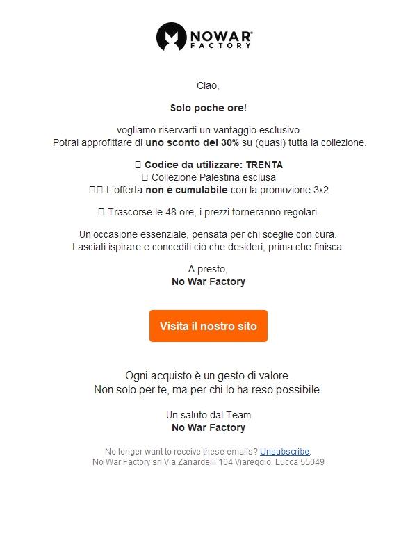 Un invito speciale: -30% Solo per poche ore