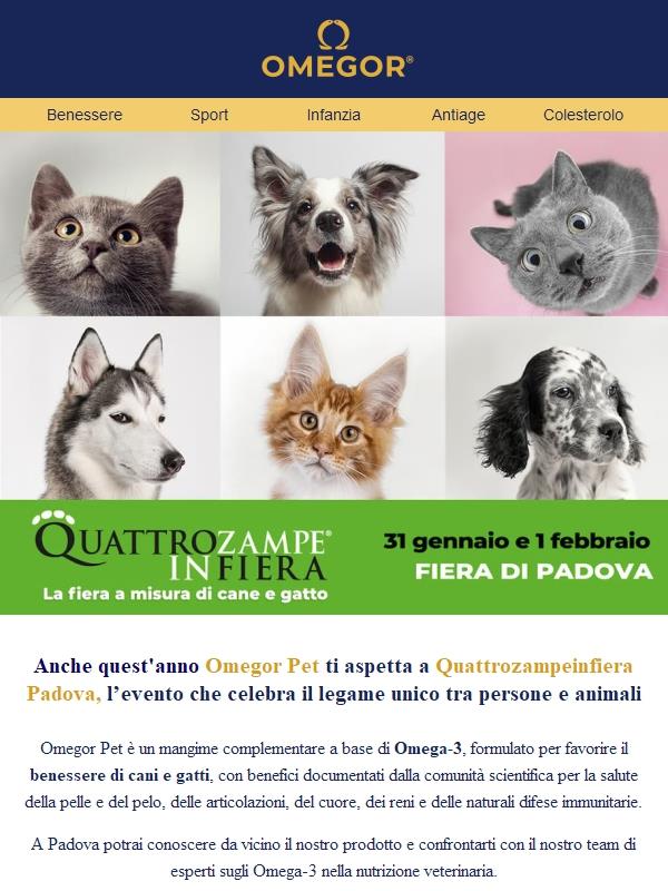 Omegor Pet a Quattrozampeinfiera Padova 2026 🐾