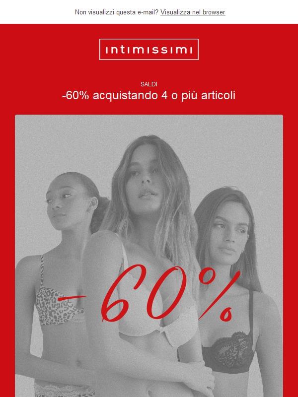 Ancora più SALDI: -60% acquistando 4 o più articoli