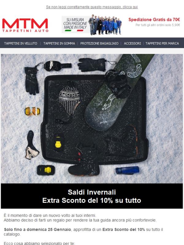 ❄️ Saldi Invernali: Extra Sconto del 10% su tutto.