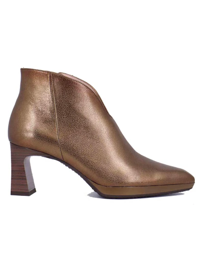 Stivaletti ankle boots donna in pelle bronzo Donna HI243576 C001