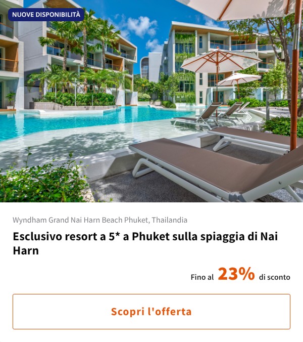 Esclusivo resort a 5* a Phuket sulla spiaggia di Nai Harn