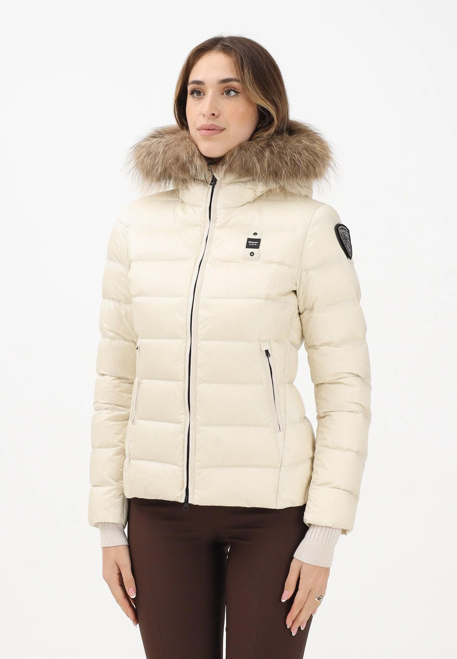 Image of BLAUER Piumino ARCADIA panna da donna