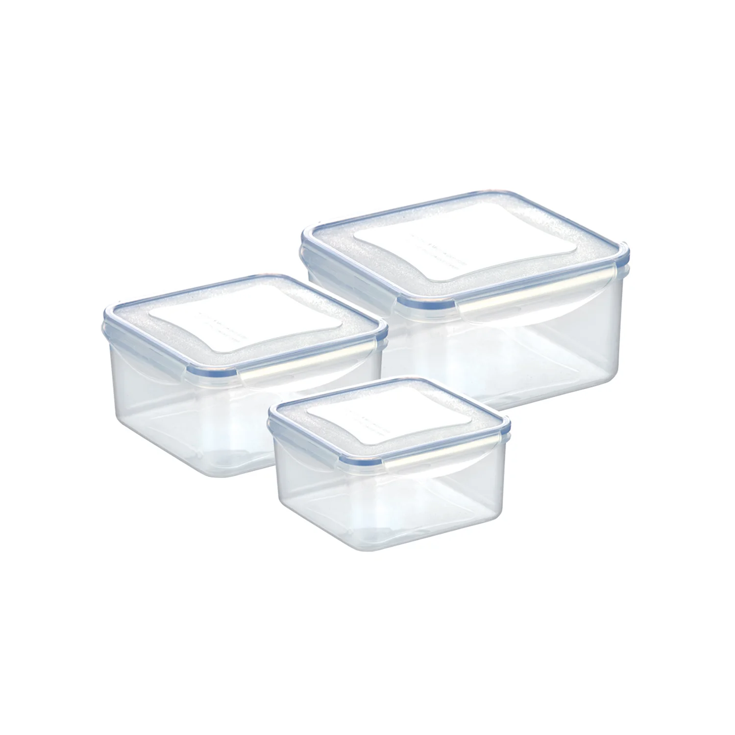 Image of Set 3 Contenitori Quadrati Trasparenti
