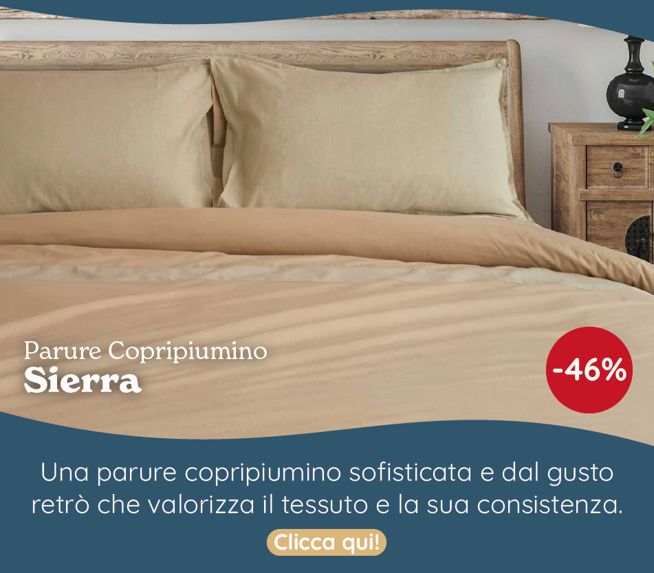 Parure Copripiumino in Flanella di Cotone con Balza in Lino - Sierra