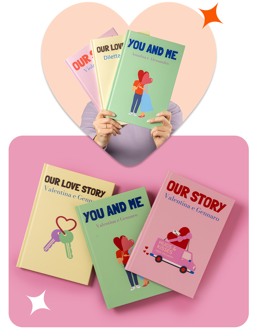 3 nuovissimi FotoLibri con copertina illustrata a tema amore