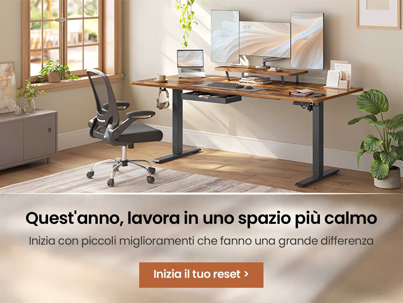 Quest'anno, lavora in uno spazio più calmo