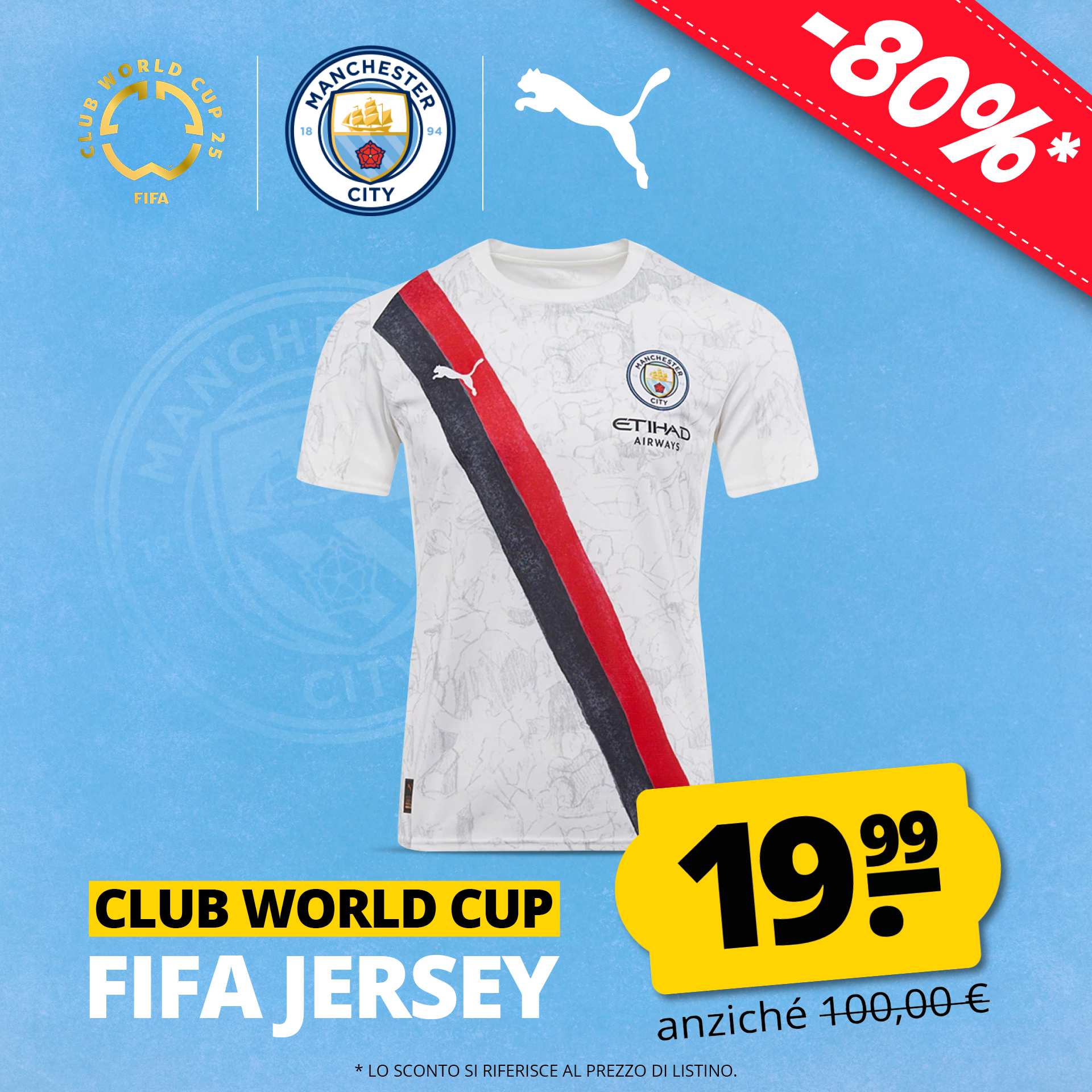 Manchester city fc puma club world cup fifa uomo maglia