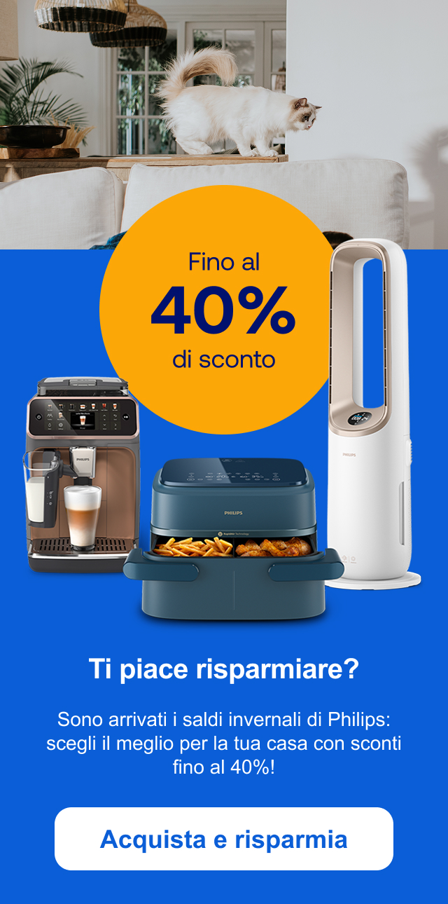 Ti piace risparmiare? Sono arrivati i saldi invernali di Philips: scegli il meglio per la tua casa con sconti fino al XX%! Acquista e risparmia