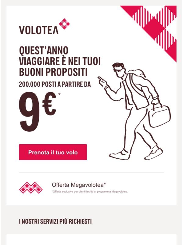 Vola a partire da 9€: trasforma i tuoi buoni propositi in viaggi