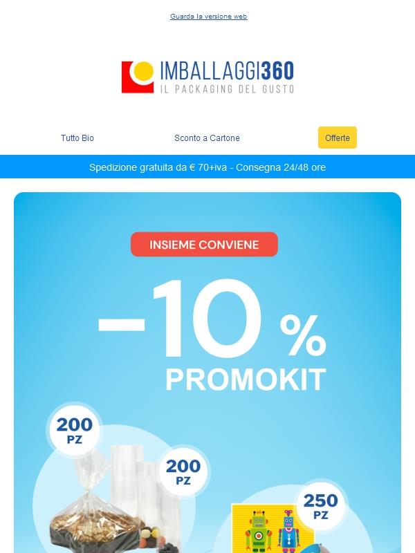 -10% 🎁 Scopri i nostri Promokit per il tuo business!