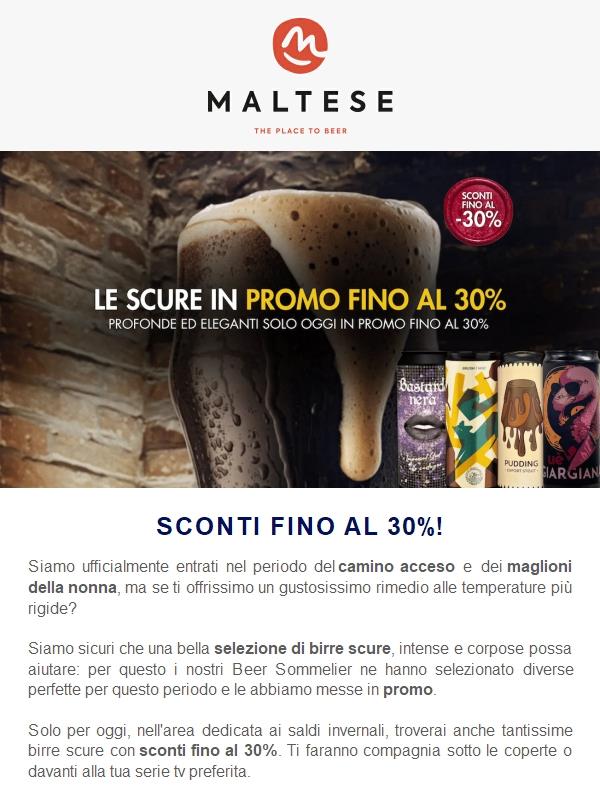 Grandi sconti sulle birre scure!