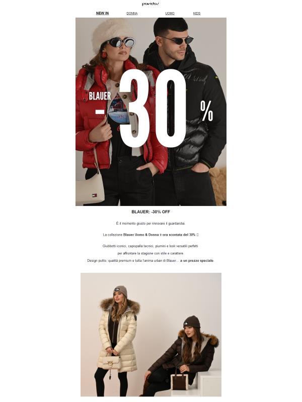 La collezione Blauer è ora scontata del 30% ✨