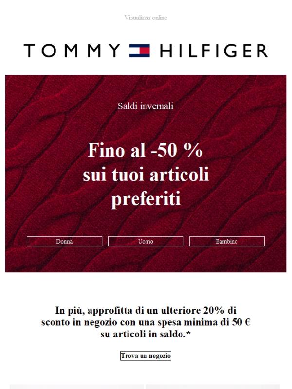 Fino al -50 % sui tuoi articoli preferiti.