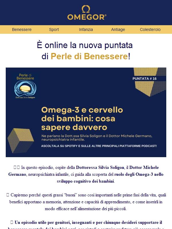 Perle di Benessere #16: Omega‑3 e cervello dei bambini: cosa sapere davvero 🧠