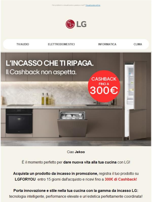 Rinnova la tua cucina con Cashback fino a 300€!