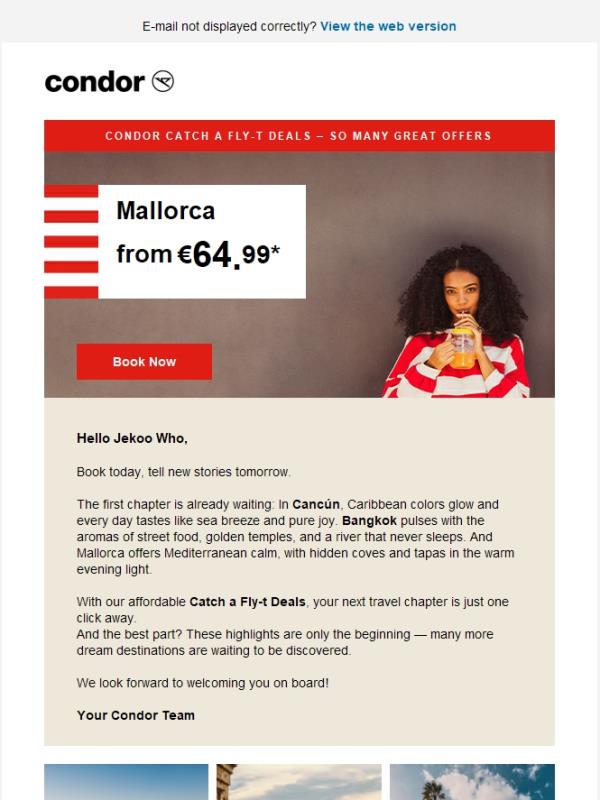 Offers for Sun Seekers from €64.99.