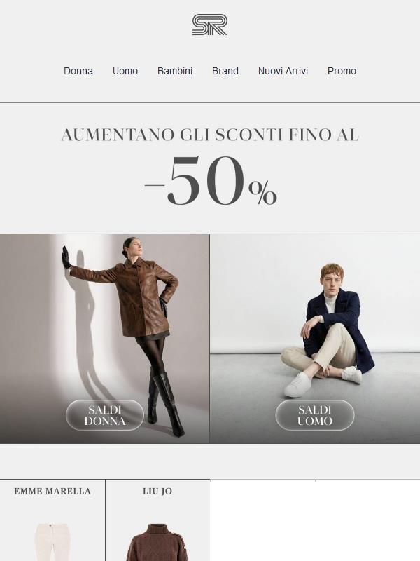 Aumentano gli sconti FINO AL -50%