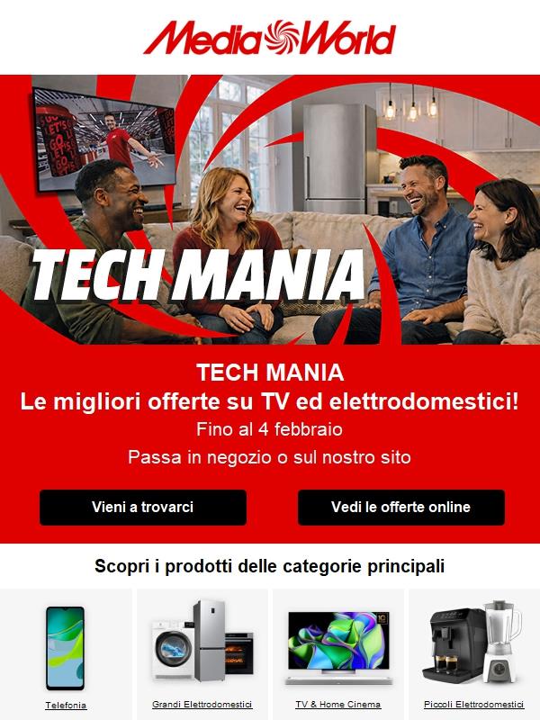 TECH MANIA: offerte su TV ed elettrodomestici