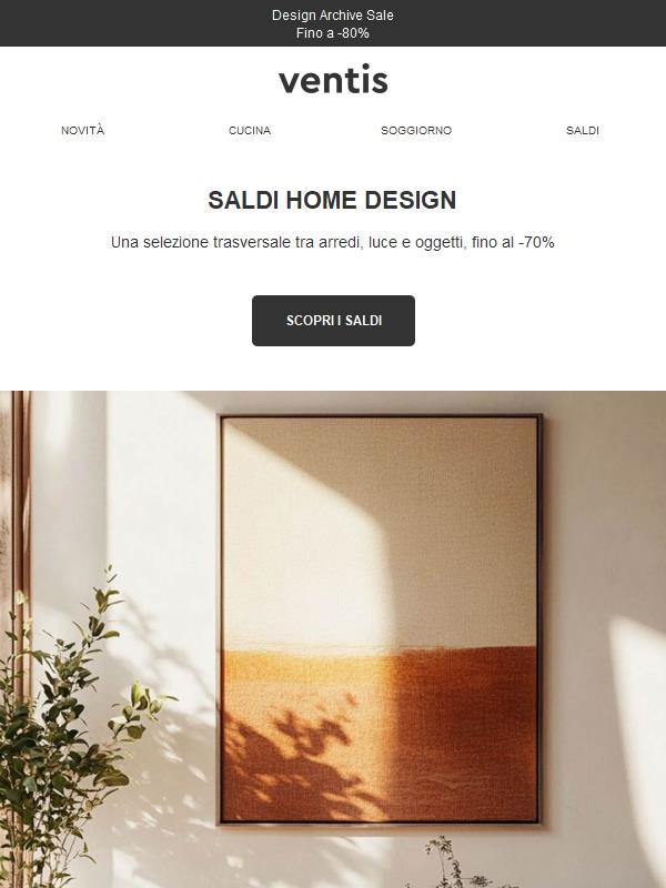 Design in saldo, fino al -80%
