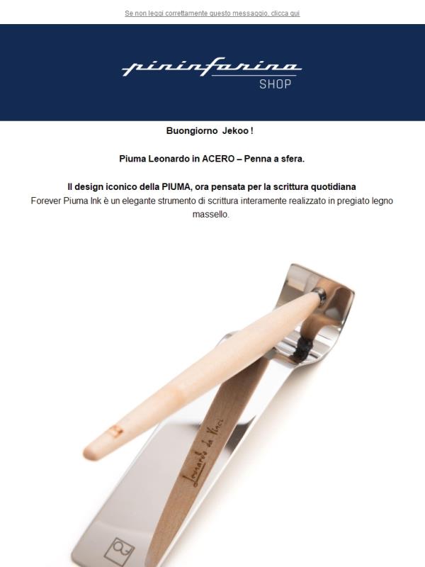 Nuova penna a sfera - PIUMA Leonardo da Vinci in Acero