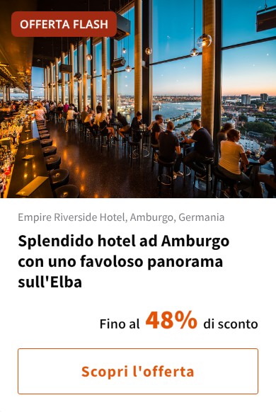 Splendido hotel ad Amburgo con uno favoloso panorama sull'Elba