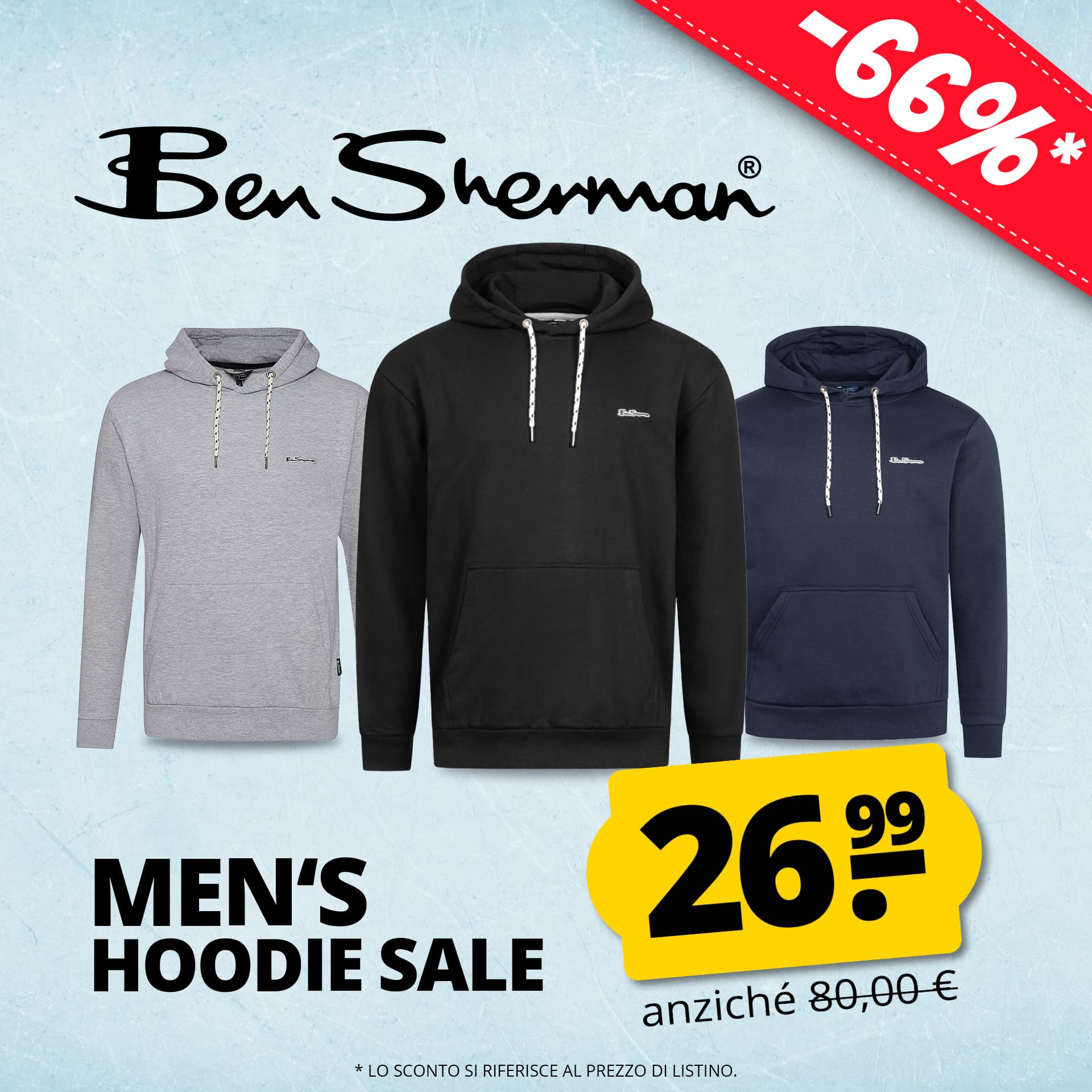 ben sherman raised rubber uomo felpa con cappuccio